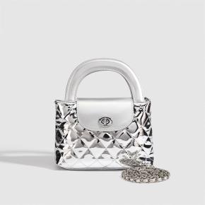 Shiny PU material with luxury design cossbody satchel bag 