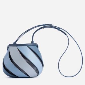 Colorful leather strpas pattern fashion design bag with long straps 