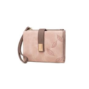 Soft PU leather with emboss pattern and durable quality wallet 