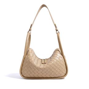 PU leather knit tote bag with classic design and durable quality 