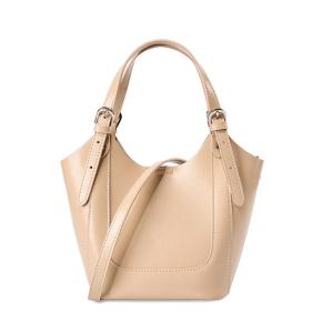 New arrival design bucket shape with leather high quality tote bag